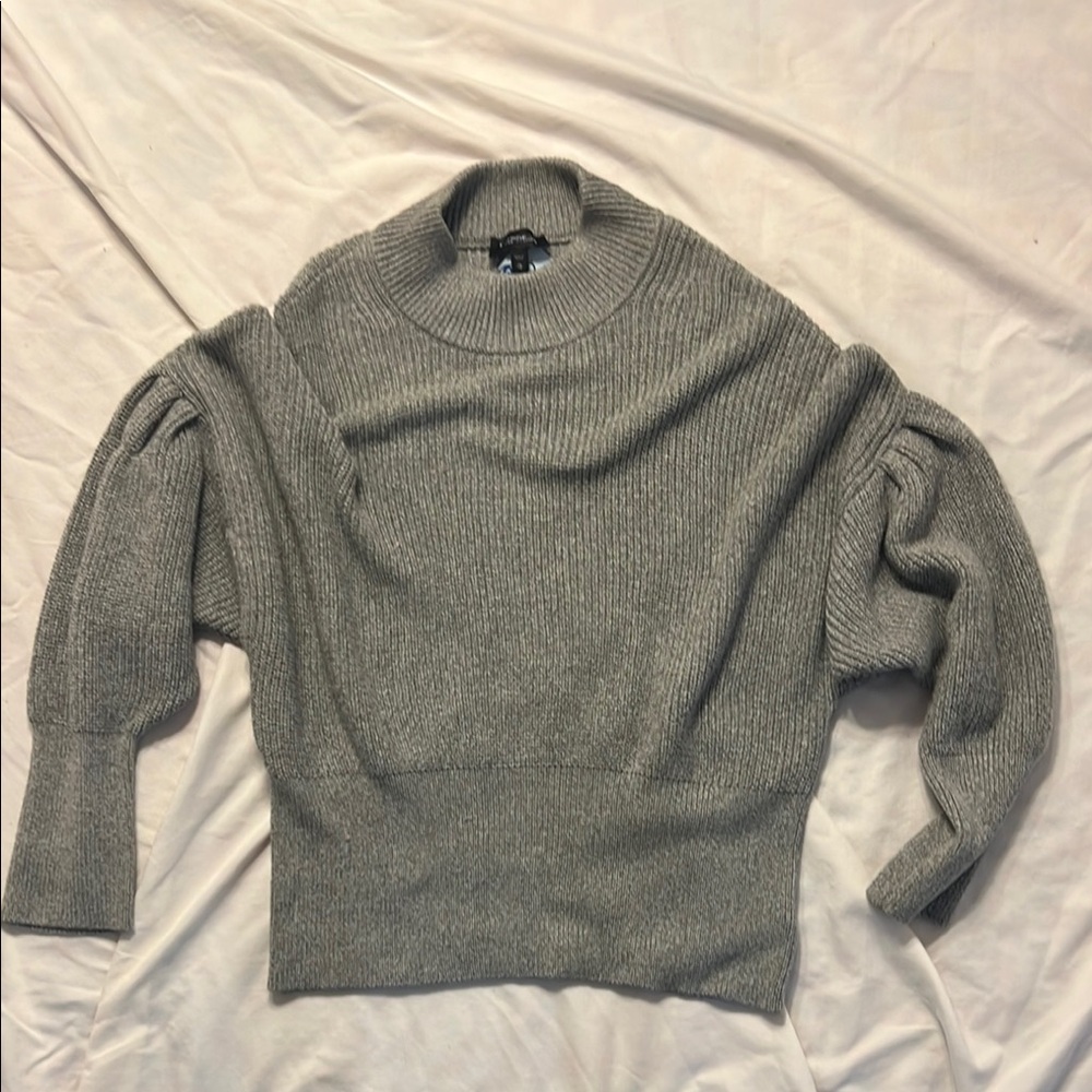 Express Women's Dollman Sweater with ruffled/puff sleeves